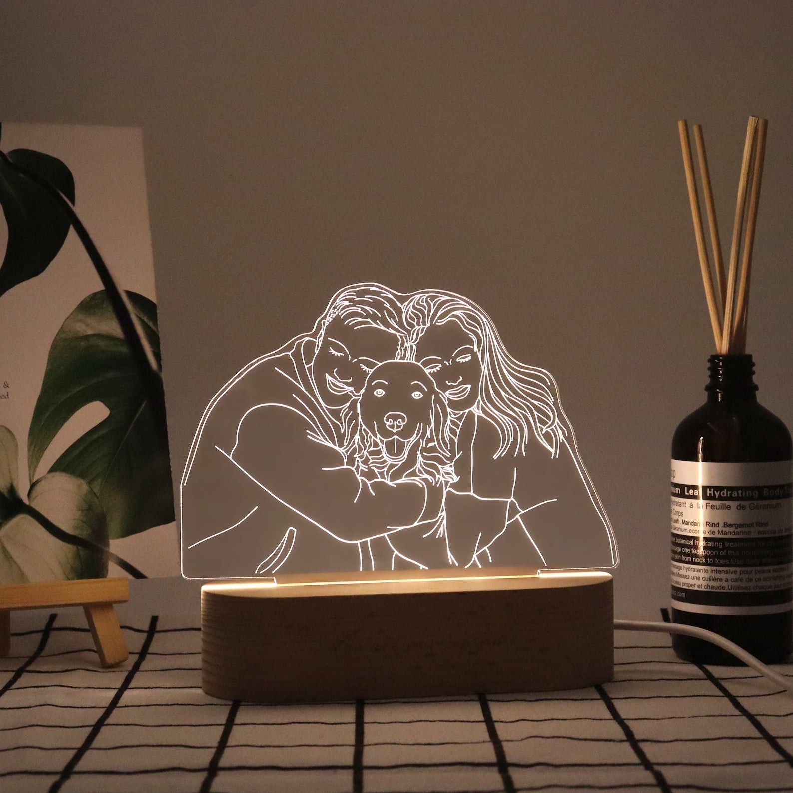 Personalised Sketch Illusion Lamp