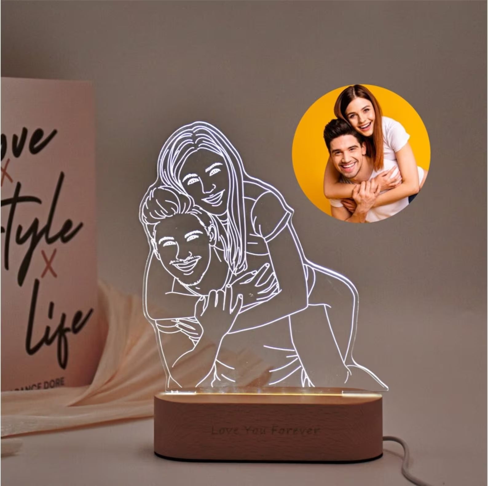 Personalised Sketch Illusion Lamp