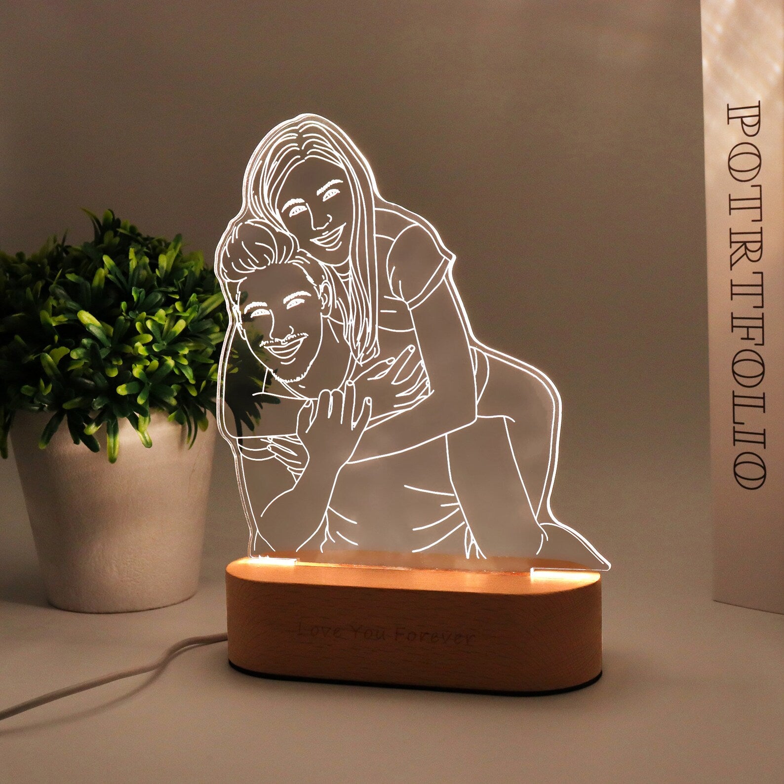 Personalised Sketch Illusion Lamp