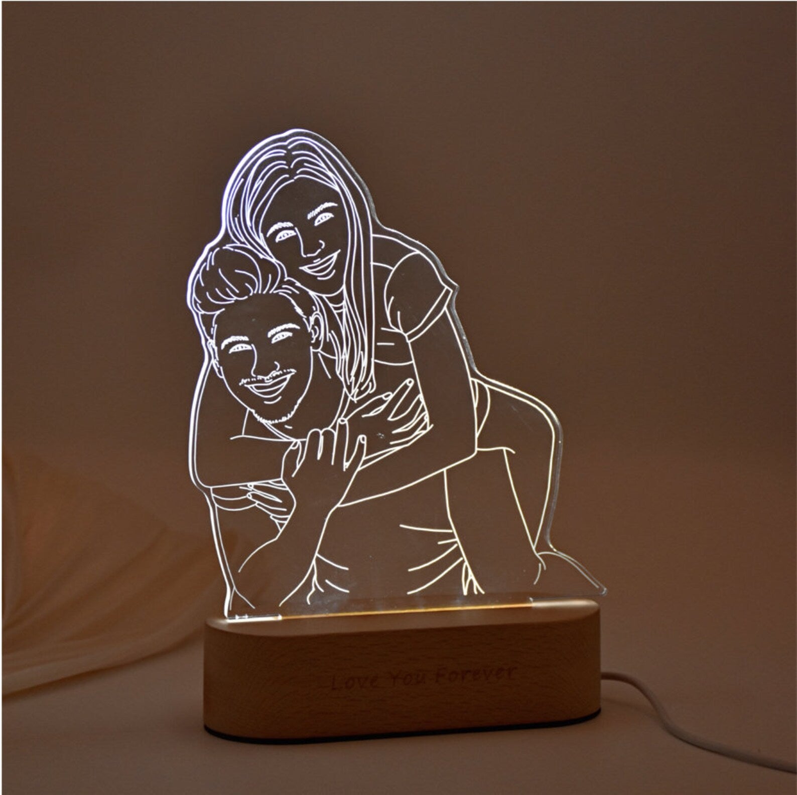 Personalised Sketch Illusion Lamp